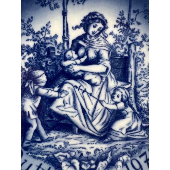 1978 Bareuther Bavaria Muttertag Plate 7.75" Mother's Day Germany Art - Picture 4 of 4